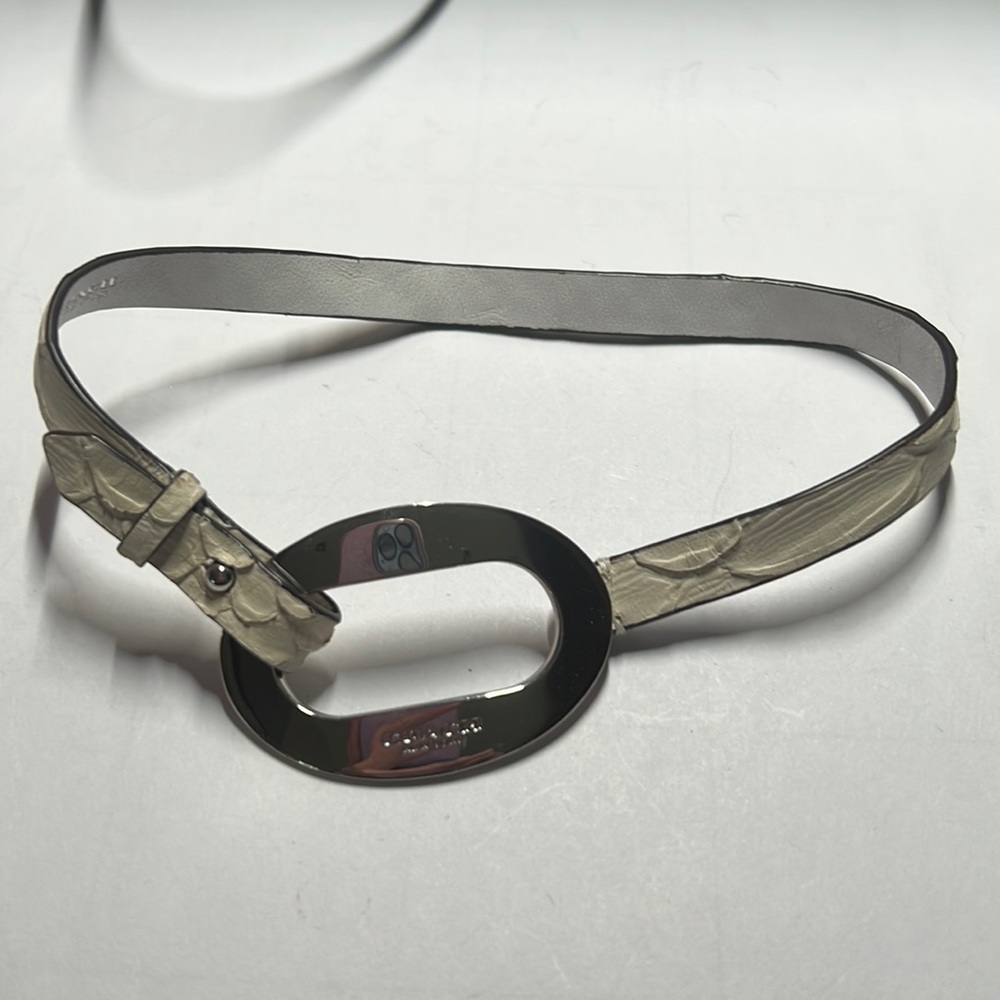 Coach leather python and silver wrap bracelet. New w out tag